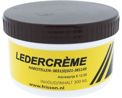 Frisson Ledercrème 300 ML - Met spons - Ledervet voor meubels - kleding - schoenen - Leerverzorging - Lederpoets - Leercrème