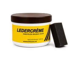 Frisson Ledercrème met Spons - Ledervet en Lederbalsem voor Leer Onderhoud - Voor Leren Bank, Meubels, Schoenen, Tassen en Kleding - Alle Kleuren - 300 ml