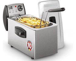 FRITEL Frituurpan - FR 1450 - Friteuse met Antistofdeksel - 2-4 Personen - Koude zone - 2200W - 3 liter - 10 jaar Garantie