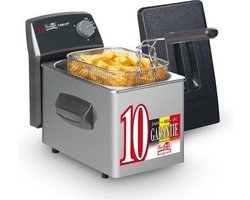 FRITEL Frituurpan - Turbo SF® 4049 - Friteuse met Antistofdeksel - Olie + Vast Vet - 1-2 personen Frituurketel - 1800W - 2 liter