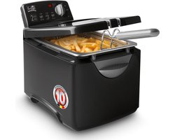 FRITEL Frituurpan - Turbo SF® 4178 - Frietketel met Filterdeksel - Friteuse voor Olie + Vast Vet - 2-4 pers. Frituurketel met Kijkvenster - 2300W - 3L