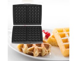 FRITEL Set bakplaten - 4x6 Brusselse / Luikse wafels - EXCLUSIEF TOESTEL - PFAS-vrij