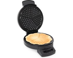 FRITEL Wafelijzer HW 1225 - Wafelmaker Hartjeswafels / Hartjeswafelijzer - 5 Hartjeswafels - 1200W - Vaste Bakplaten - Zwart - PFAS vrij