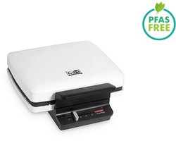 FRITEL Wafelijzer WA 1230 - Wafeltoestel / Wafelmaker - 4x7 Wafelplaat - 23x24cm - 1200W - Antiaanbak - PFAS-vrij - Vaste Bakplaten - Wit