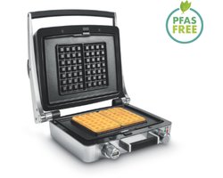 FRITEL Wafelijzer - WaffleTastic® CW 3637 - Wafelmaker PFAS vrij - Wafelmachine voor 4x7 Wafel - Traditionele Belgische Wafels - Wafelbakijzer met Verwisselbare Platen - 1600W - Incl. 60' Timer
