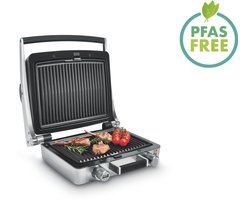 FRITEL WaffleTastic® CW 3627 Combi Grill - Wafelijzer & Grill - 1600W - Verwisselbare Bakplaten - PFAS-vrij + 60' Timer - Zilver Grijs