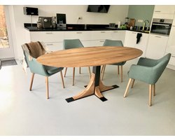 Frjemd ovale eiken tafel 200x100cm