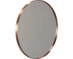 Frost - wandspiegel UNU met kader rond Ø60xD3cm rood koper mat