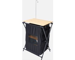 Froyak campingkast | Opvouwbaar en compact | Met planken gemaakt van bamboe | 60 x 46 x 85 cm