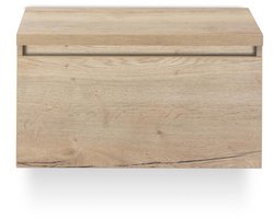 Frozen Badmeubelset 80 cm - Greeplijst in kleur - Incl. Bovenblad Natuur Eiken