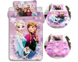 Frozen DISNEY Katoenen beddengoed met ritssluiting, voor kinderbedjes, 100% katoen, 100x135 cm Oeko-Tex