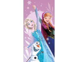 Frozen handdoek Roze 70x140cm katoen