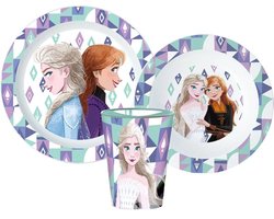 Frozen kinderserviesset 3-delig – Bord, kom en beker – Anna, Elsa en Olaf - ontbijt - lunch - diner