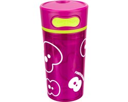 FruitFriends Push & Drink Drinkbeker - 300 ml - Paars - Antilek - Drinkfles voor kinderen