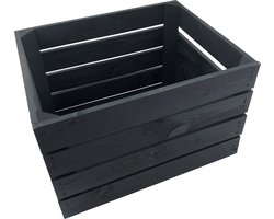 Fruitkist - Houten kist nieuw - Zwart - DecoLis