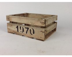 Fruitkist old look "HOLLAND 1970" klein / Houten Kist / Cadeau verpakking / Decoratie kratje - OP=OP