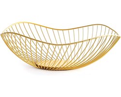 Fruitmand - Metalen Fruitmand met Open Draadwerk voor Fruit Snacks Groenten en Handdoeken - 25 x 10 cm