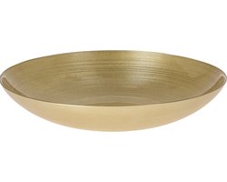 Fruitschaal - D30 cm - goud - glas - rond - decoratie schaal