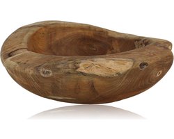 Fruitschaal medium - ø28-35x10 - Naturel - Teak