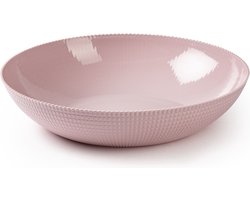 Fruitschaal van kunststof oud roze dia 30 cm - Fruit/groente/broodjes serveer schalen
