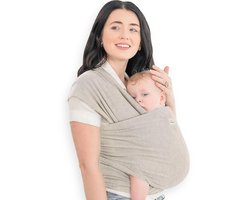 Frummel Baby Draagdoek Beige - Draagzak - Baby Wrap - Baby carrier - Draagdoek baby - Baby 0-36 maanden - Newborn