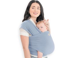 Frummel Baby Draagdoek Lichtblauw - Draagzak - Baby Wrap - Baby carrier - Draagdoek baby - Baby 0-36 maanden - Newborn