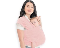 Frummel Baby Draagdoek Roze - Draagzak - Baby Wrap - Baby carrier - Draagdoek baby - Baby 0-36 maanden - Newborn