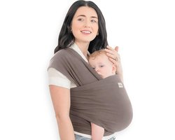 Frummel Baby Draagdoek Taupe - Draagzak - Baby Wrap - Baby carrier - Draagdoek baby - Baby 0-36 maanden - Newborn