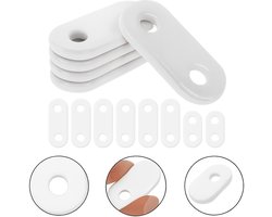 FSW-Products – 10x Gordijn Loodjes 18g – Vitrageloodjes / Loodstaafjes – Wit 38x16mm – Verzwaringsgewicht voor Gordijnen & Vitrage