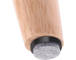 FSW-Products - 16x Viltjes Spijkerbevestiging Stoelpoten - Zwart / Grijs - Anti Kras Meubelvilt voor Meubels - Ø14 mm - Stoelpoot Beschermers - Meubelglijders Antikras Vilt voor Stoel - Bank - Tafel - Vloerglijders