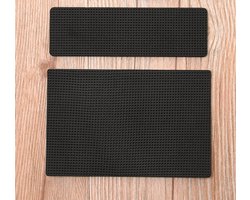FSW-Products - 2 Stuks - Meubelonderzetters - Meubelvilt - Rechthoek - Zwart - Vloerglijder - Rubber - Vloer beschermer - Buisframe Slede