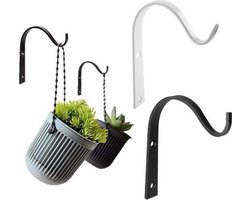 FSW-Products - 2 Stuks - Ophanghaken Zwart - Kledinghangers met Schroeven - Deurhaken - Kledinghaak - Muurhaak - Kapstokhaak