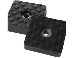 FSW-Products - 4 Stuks - Rubberen Voetjes - Onderzetters - Vierkant - Rubber Dopje - Meubelonderzetter - Meubelverhogers - Trillingsdemper - Anti Slip - 22x22x9 mm