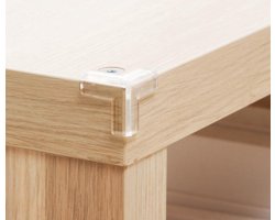 FSW-Products - 4 Stuks - Siliconen Tafel Hoekbeschermers Set - T-vorm - Klein - Transparant - Tafelhoek Beschermers - Beschermhoeken - Veiligheid - Zelfklevende tafelhoek beschermers - Tafelhoekbescherming - Bescherming Meubels