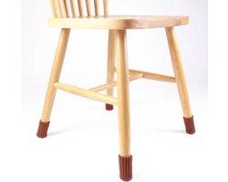 FSW-Products - 4 Stuks Stoel Sokken - Stoelpoot Beschermers - Meubelonderzetters - Donkerbruin - Stoelpoot Viltjes - Vilt - Vloerbescherming - Antikras - Stoelhoezen - Stoelpootdoppen - Polyester - Stoelsokken - Stoelpootsokken - Stoelpoot Sokken