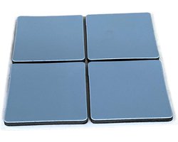 FSW-Products - 4 Stuks - Teflon Meubelglijders - 4 x 4 cm - Vierkant - Meubelvilt - Vloerglijders - Meubelonderzetters - Zelfklevend - Bescherming van Vloer en Meubel - Stoelpoten - Antikras - Viltjes – Stoelpootdoppen