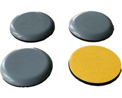 FSW-Products - 4 Stuks - Teflon Meubelglijders - 4cm dia - Rond - Meubelvilt - Vloerglijders - Meubelonderzetters - Zelfklevend - Bescherming van Vloer en Meubel - Stoelpoten - Antikras - Viltjes – Stoelpootdoppen