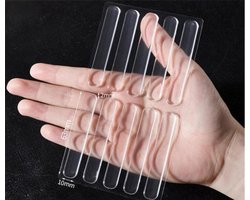 FSW-Products – 5x Zelfklevende Siliconen Buffers – 63x10x2mm – Transparante Schokdempers, Deurbuffer & Stootdopjes – Anti-Kras & Aanslagdemper voor Deuren, WC, Ladekasten & Glazen Tafels