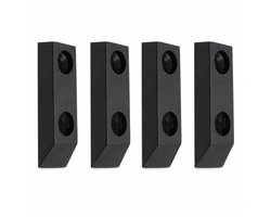 FSW-Products Antislip Meubelonderzetters 4 Stuks – Rubberen Voetjes met Schroefbevestiging – Beschermt Vloeren en Voorkomt Verschuiven – Onderleggers - Zwart