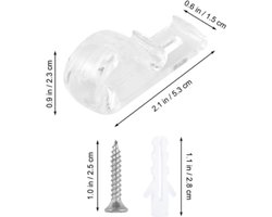 FSW-Products - Gordijnhaken - 2 Stuks - Transparant - Vouwgordijnen - Jaloezie Hanger - DIY