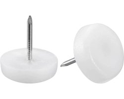 FSW-Products - Meubelvilt met Spijker - Meubelonderzetters - Vloerglijders - Gel - Vilt voor Meubel - 4 Stuks - Kunststof / Gel - Rond / 2.2cm dia