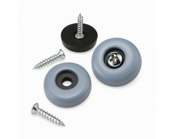 FSW-Products Teflon Meubelglijders - 4 Stuks - Ø25 mm - Inclusief Schroeven - Vloerglijders voor Stoelpoten en Meubels - Anti-Kras