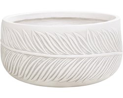 FTERO - Bloempot - Gebroken wit - 35 x 35 x 19 cm - Kleivezel