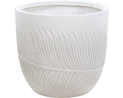 FTERO - Bloempot - Gebroken wit - 35 x 35 x 33 cm - Kleivezel