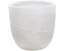 FTERO - Bloempot - Gebroken wit - 42 x 42 x 40 cm - Kleivezel