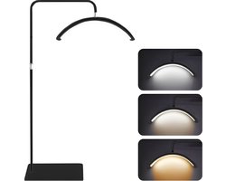 Fubzz Halve Maan LED Lamp - Professionele Beautysalon lamp - Make-Up - Verstelbaar 125–180 cm - Met Telefoon Houder & Afstandsbediening