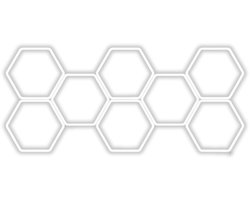 Fubzz Honingraat LED Lamp - Garage Verlichting - Zeshoekige Plafondlamp - 6500K Helder Wit Licht - 8 Honingraten 44CM Voor Werkplaats Gym Kapsalon