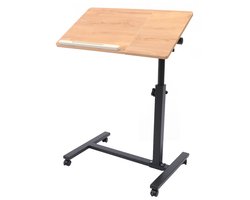 Fubzz Laptoptafel Verstelbaar - Smal Bureau - Computerbureau - 360° Draaibaar - In Hoogte Verstelbaar & Verrijdbaar - Studiebureau