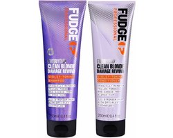 Fudge - Everyday Clean Blonde Damage Rewind Violet Set - 2x250ml