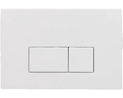 FugaFlow Bedieningsplaat - bedieningspaneel voor Geberit UP320 inbouwreservoir - dualflush - rechthoekige knoppen - kunststof wit glans